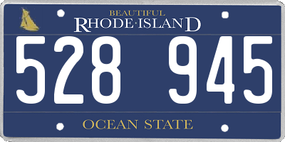 RI license plate 528945