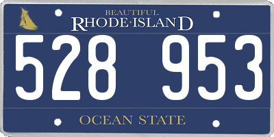 RI license plate 528953
