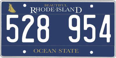 RI license plate 528954