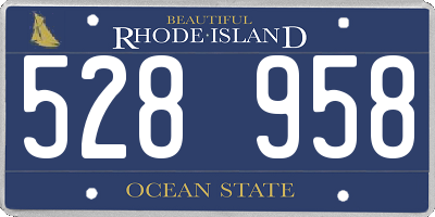 RI license plate 528958