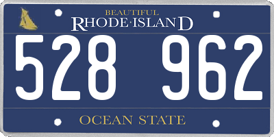 RI license plate 528962
