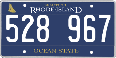 RI license plate 528967