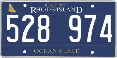 RI license plate 528974