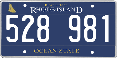 RI license plate 528981