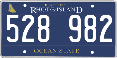RI license plate 528982