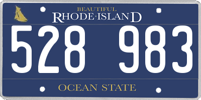 RI license plate 528983