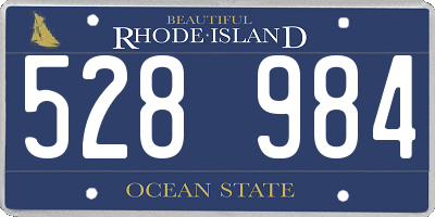 RI license plate 528984
