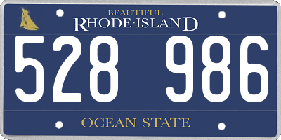 RI license plate 528986