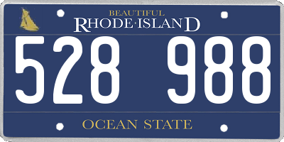 RI license plate 528988
