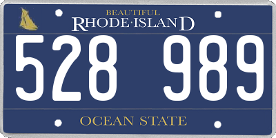 RI license plate 528989