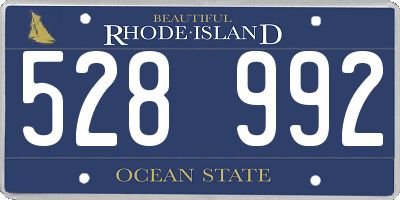RI license plate 528992