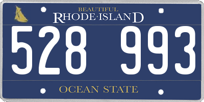 RI license plate 528993
