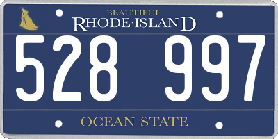 RI license plate 528997