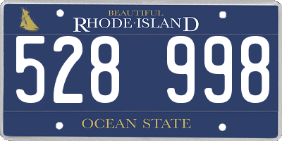 RI license plate 528998