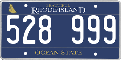RI license plate 528999