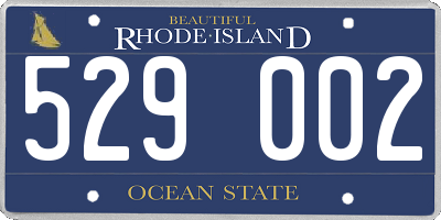 RI license plate 529002