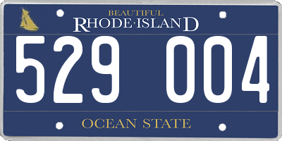 RI license plate 529004