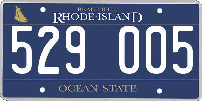 RI license plate 529005