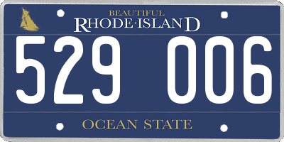 RI license plate 529006