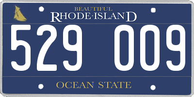RI license plate 529009