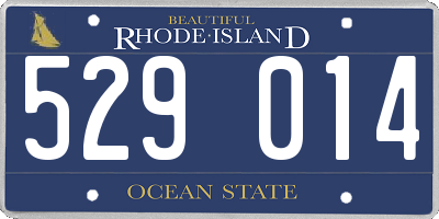 RI license plate 529014