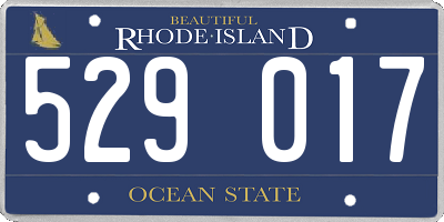 RI license plate 529017