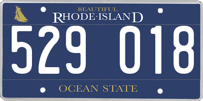 RI license plate 529018