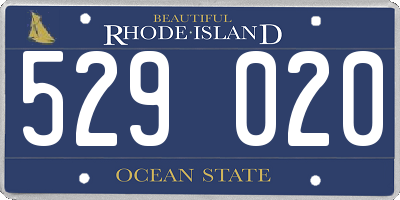 RI license plate 529020