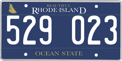 RI license plate 529023