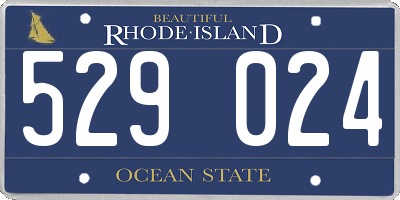 RI license plate 529024