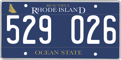 RI license plate 529026