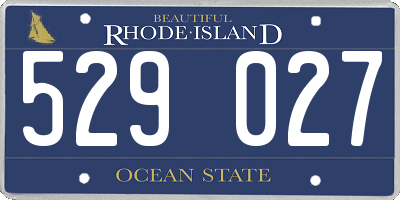 RI license plate 529027