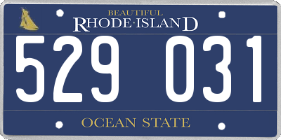 RI license plate 529031