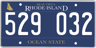 RI license plate 529032