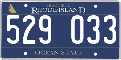 RI license plate 529033