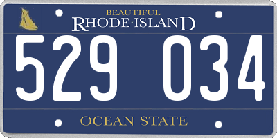 RI license plate 529034