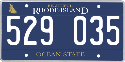 RI license plate 529035