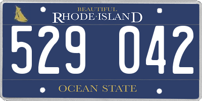 RI license plate 529042
