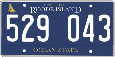 RI license plate 529043