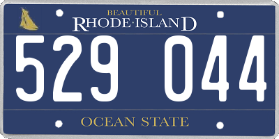 RI license plate 529044