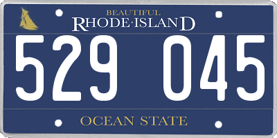 RI license plate 529045