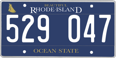 RI license plate 529047