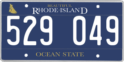 RI license plate 529049
