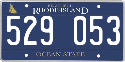 RI license plate 529053