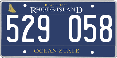 RI license plate 529058