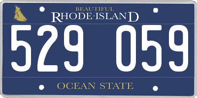RI license plate 529059