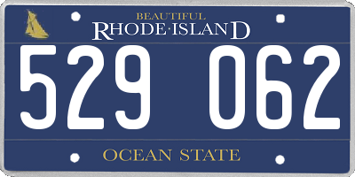 RI license plate 529062