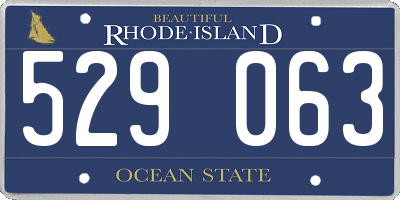 RI license plate 529063