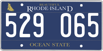 RI license plate 529065