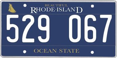 RI license plate 529067